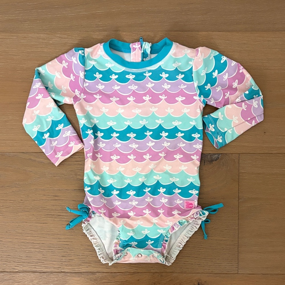 Ruffle Butts Pink Purple Blue Kids Swimsuit